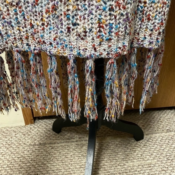 NWT Lulus Fantastic Fringe White Multi Color Cardigan Sweater Longline S… - Picture 6 of 11